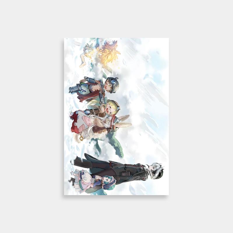 Made in Abyss Trio Flying Wall Art - Anime Rain Scene