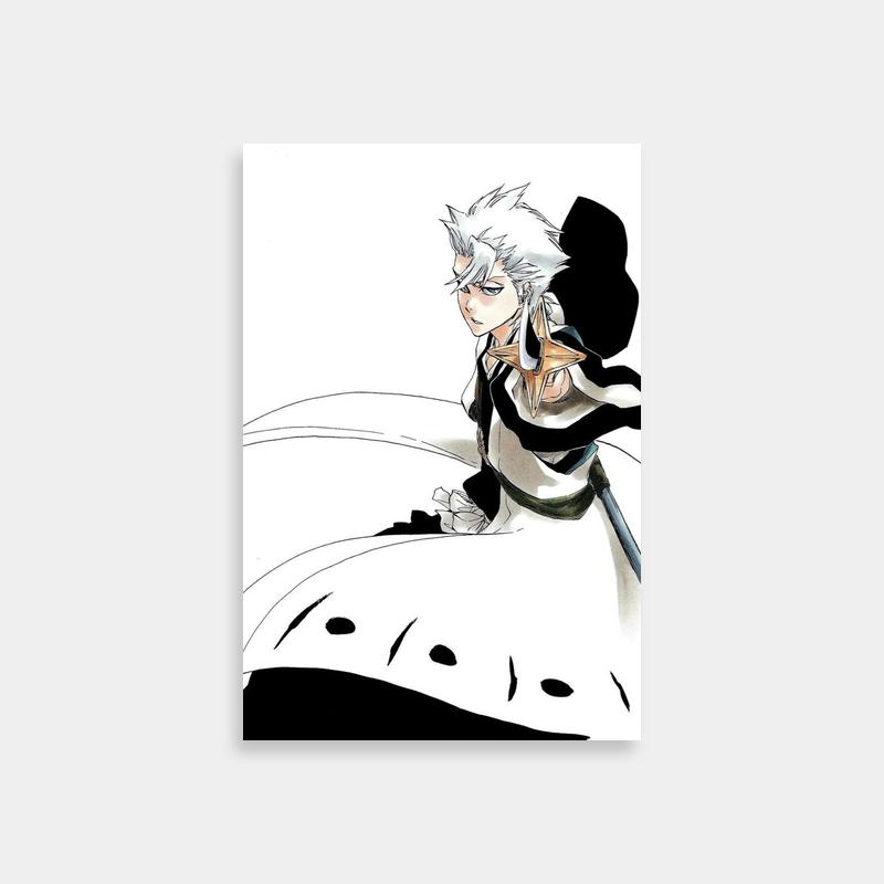 Toshiro Hitsugaya Sitting Poster - Anime Bed Scene Art