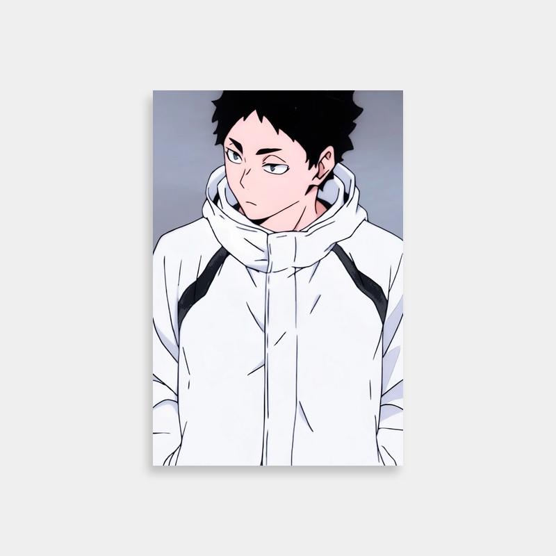 Akaashi Keiji Haikyuu Poster - Black Hair Anime Character Art