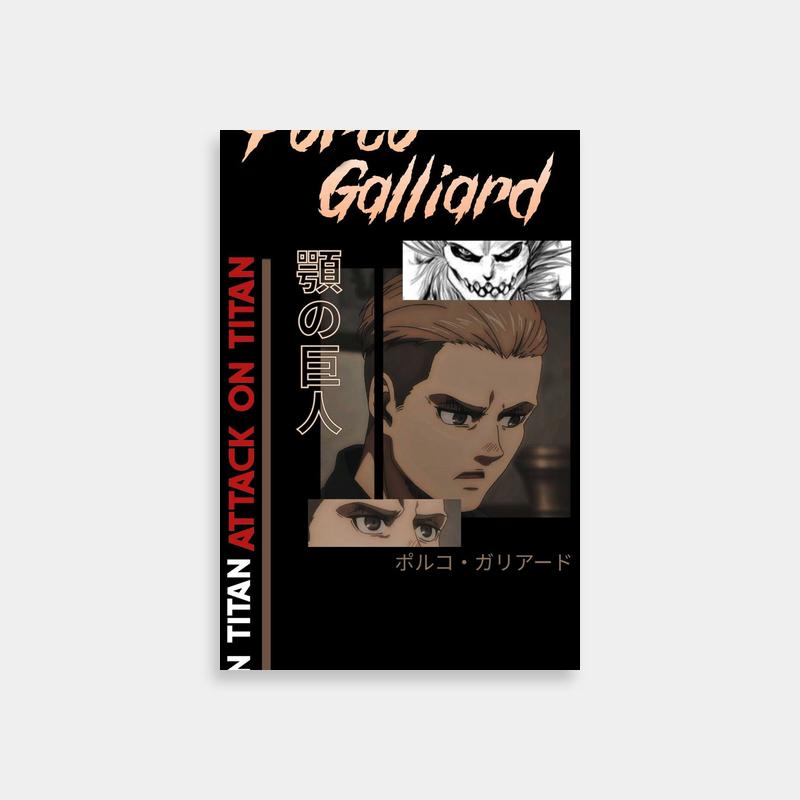 Japanese Title Porco Galliard Attack on Titan Book Cover Poster