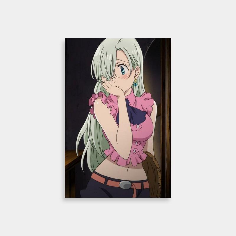 Elizabeth Liones White Hair Anime Poster - Seven Deadly Sins Art