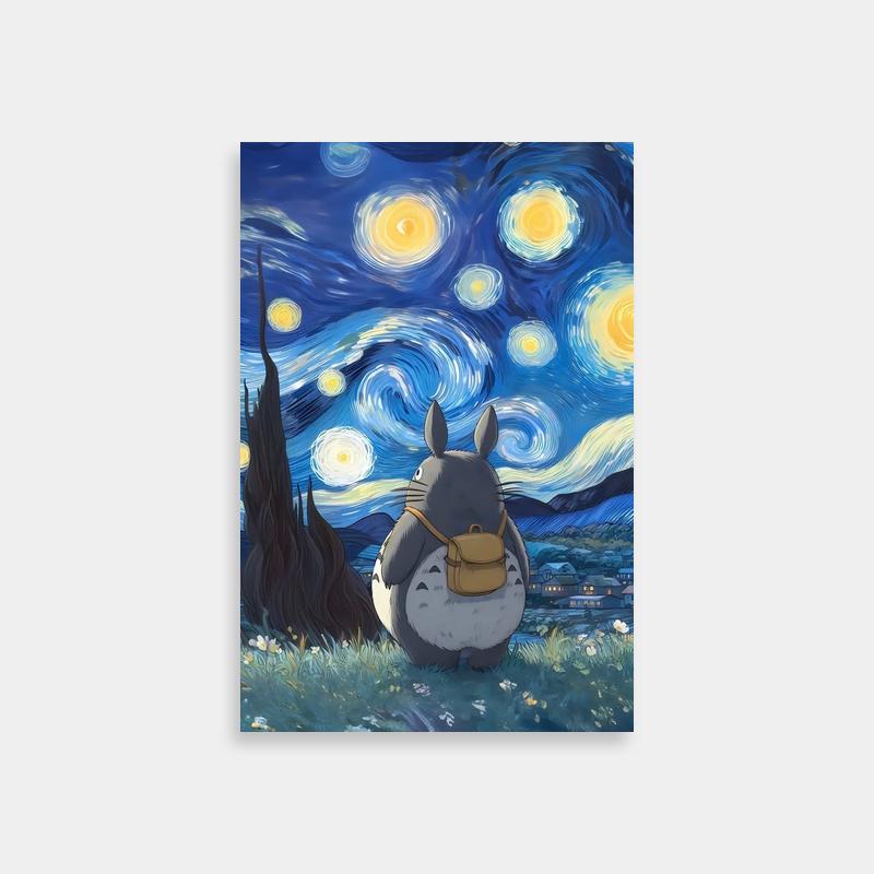 Starry Night Totoro Art - My Neighbor Totoro Poster