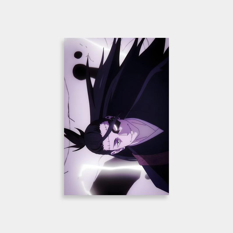 Kenjaku Jujutsu Kaisen Black-Haired Character Staring Poster