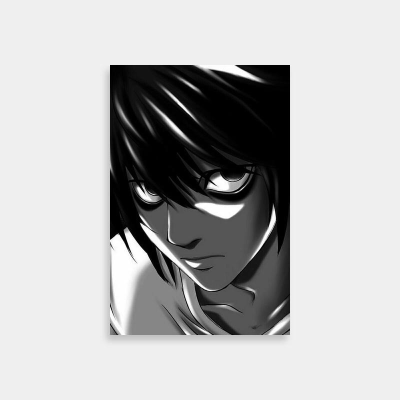 L Lawliet Death Note Poster - Black Hair & Eyes Anime Character