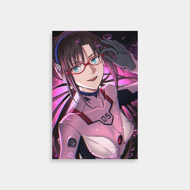 Mari Illustrious Makinami Neon Genesis Evangelion Poster - Shirtless Pose with Water Droplets