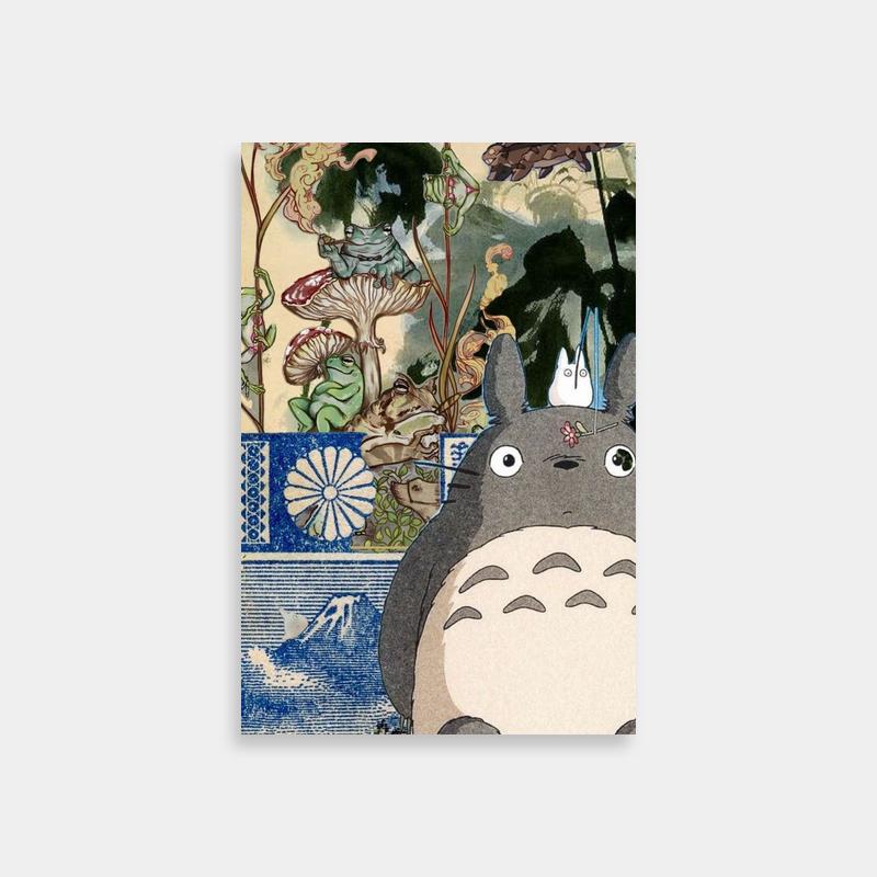 Blue Background Totoro Poster - My Neighbor Totoro Art