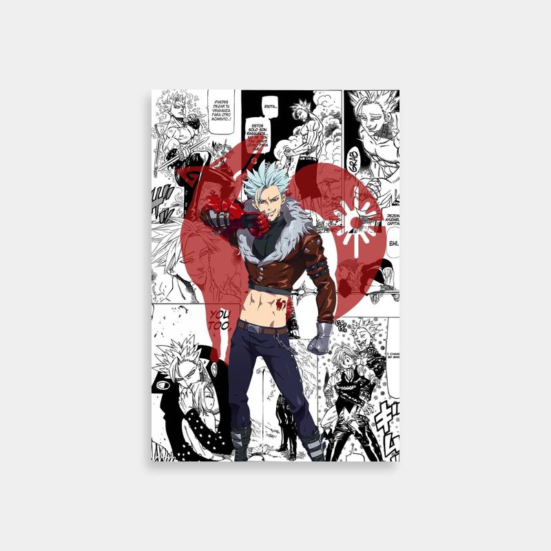 Ban Seven Deadly Sins Anime Poster - White Hair & Blue Eyes