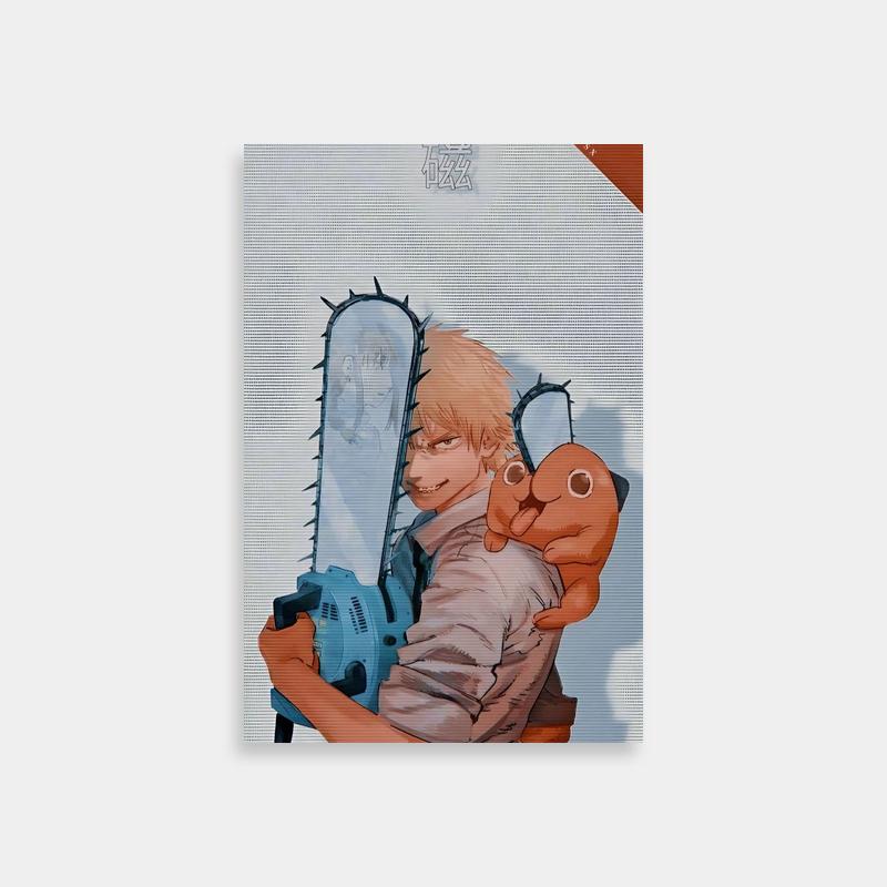 Pochita Chainsaw Man Art Print - Man Holding a Saw