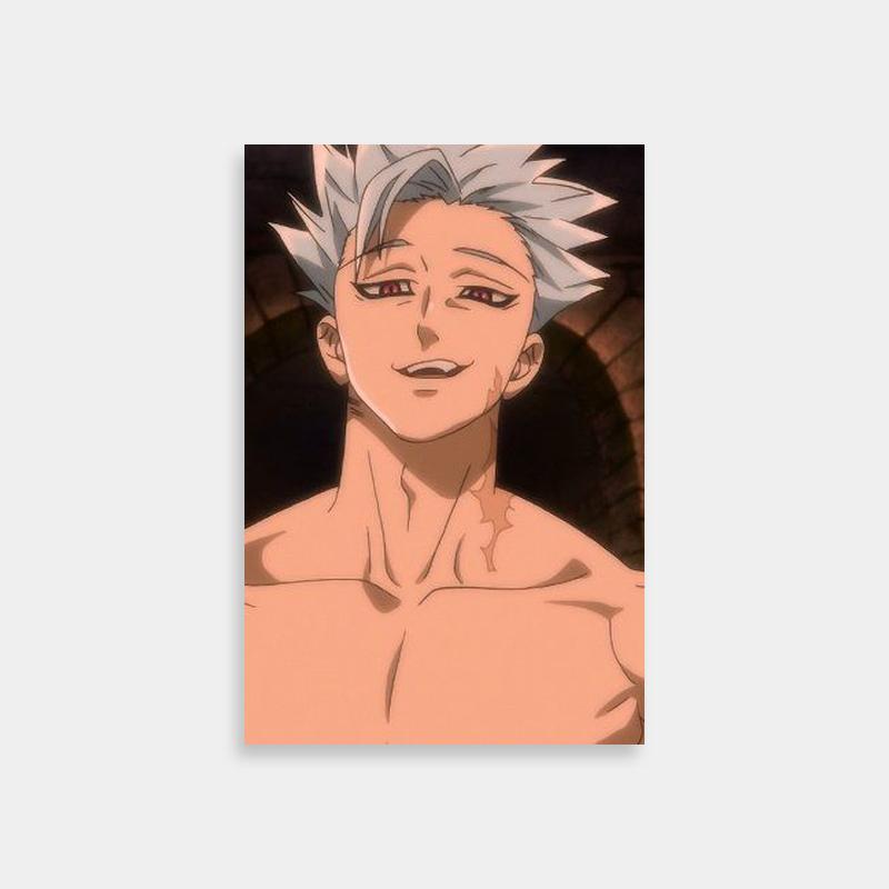 Ban Seven Deadly Sins Anime Poster - White Hair & Red Eyes