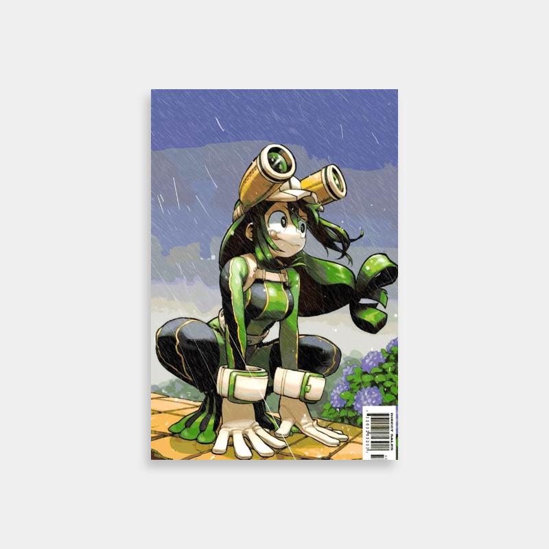 Tsuyu Asui Anime Rain Scene Poster