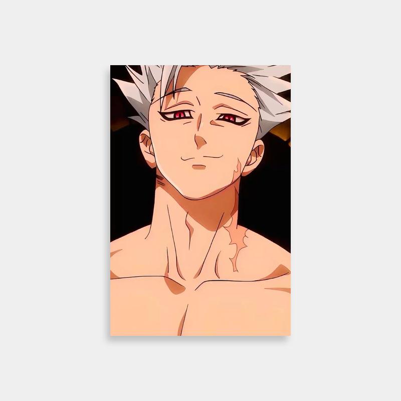 Ban Seven Deadly Sins Anime Poster - White Hair & Red Eyes