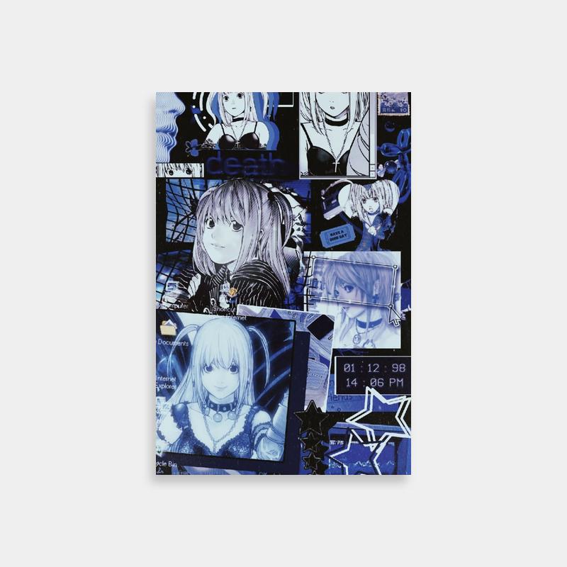 Misa Amane Death Note Poster - Anime Character Collage Art