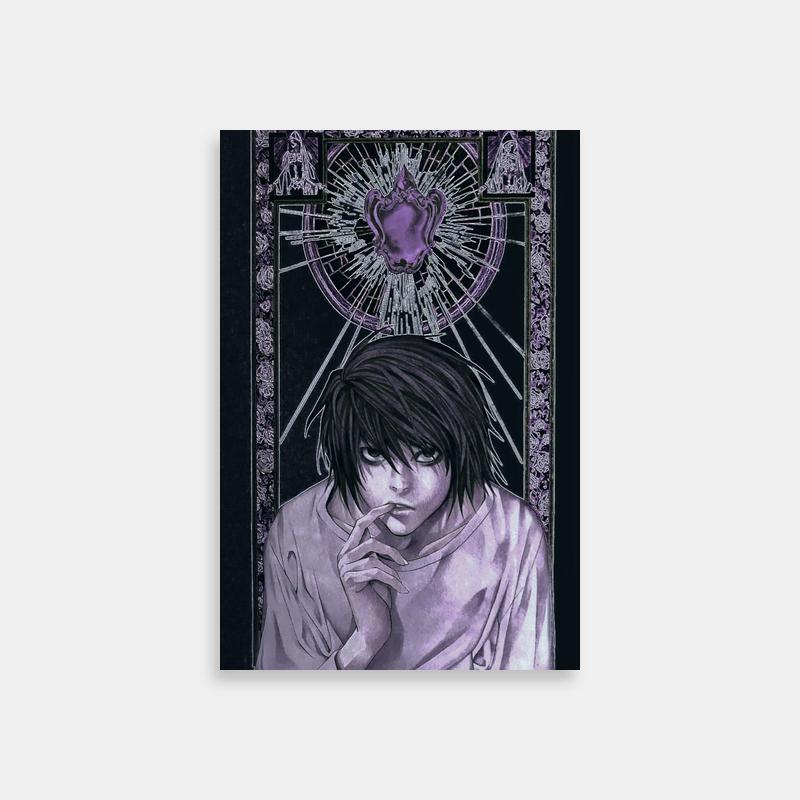 L Lawliet Death Note Art - Purple Anime Character
