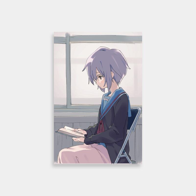 Yuki Nagato Haruhi Suzumiya Anime Poster - Book Reading Scene