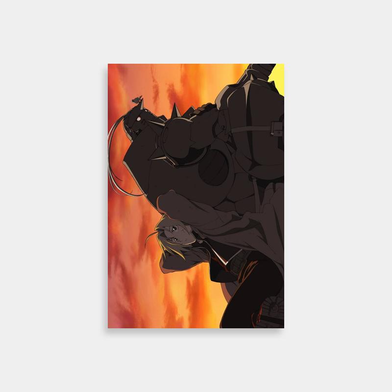 Edward Elric Fullmetal Alchemist Flying Action Poster