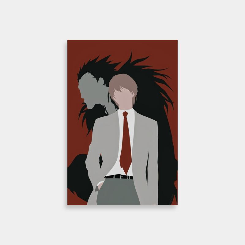Near Death Note Anime Art - Men in Suits with Wind-Blown Hair