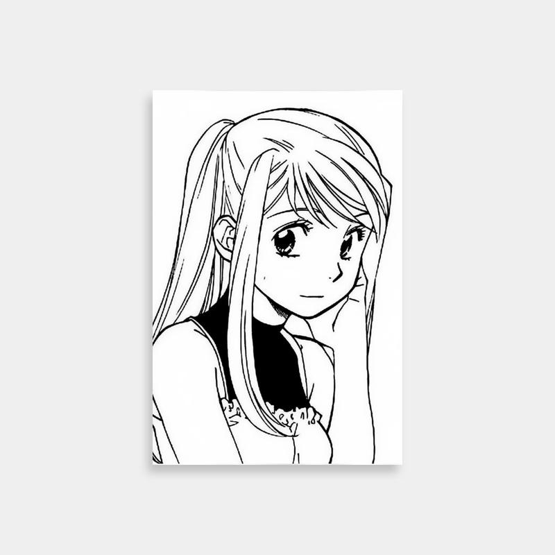 Winry Rockbell Manga Art Poster - Fullmetal Alchemist Print