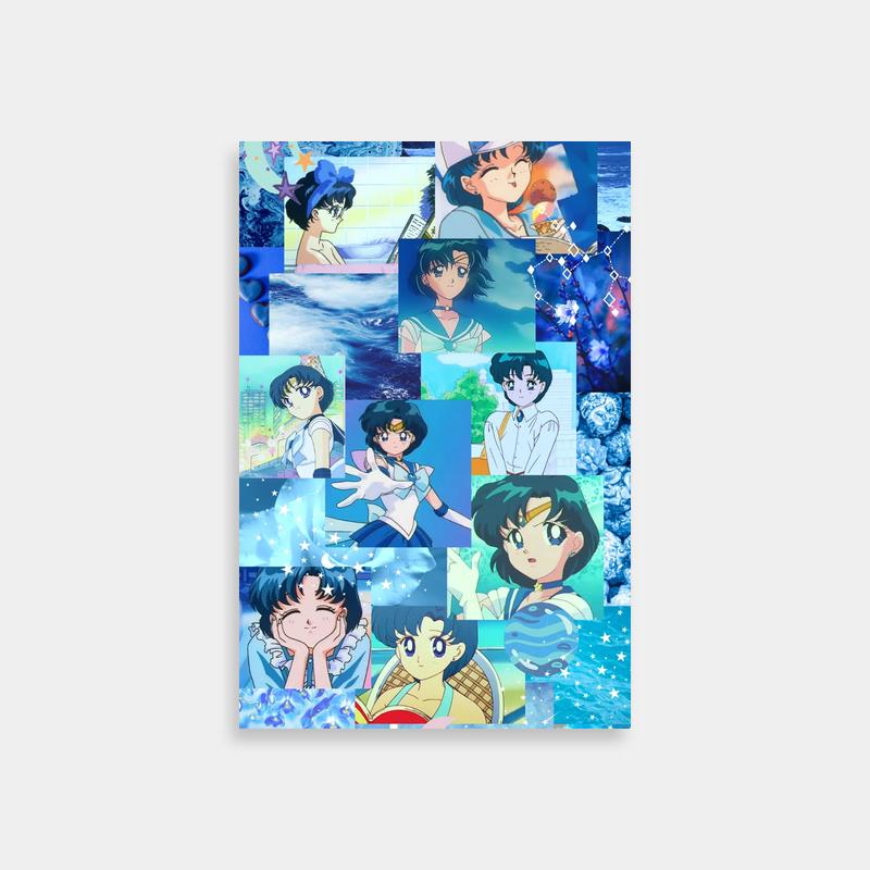 Ami Mizuno Sailor Moon Art Print - Anime Characters in Various Poses
