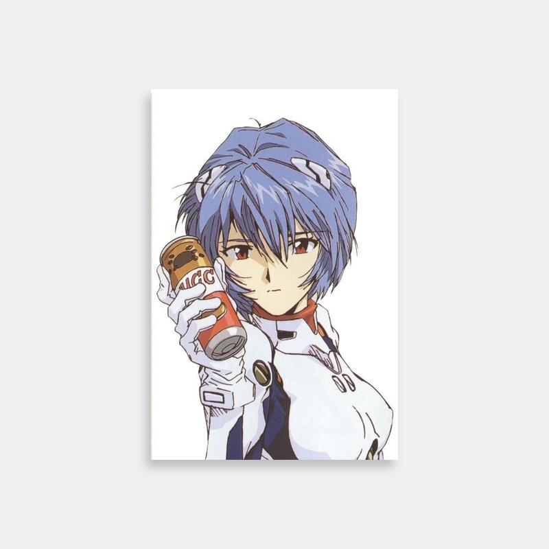 Rei Ayanami with Drink Can - Neon Genesis Evangelion Wall Art
