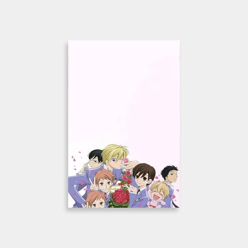 Tamaki Suoh Ouran Host Club Anime Poster - Group Photo with Flowers