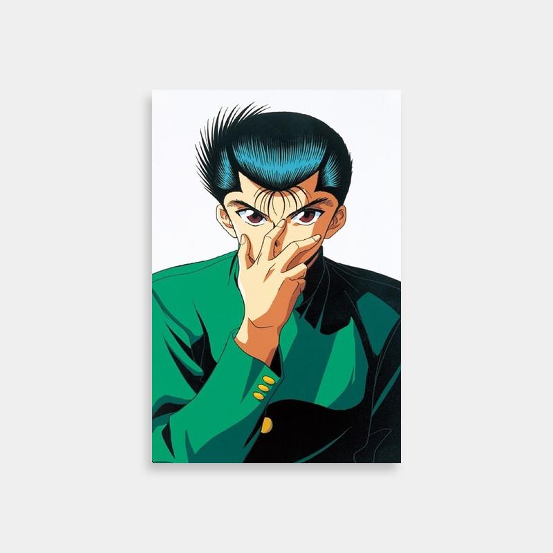 Yusuke Urameshi Yu Yu Hakusho Anime Poster - Blue-Haired Character