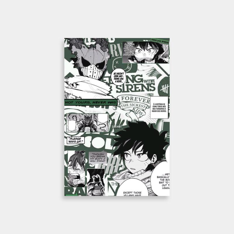 My Hero Academia Group Poster - Anime Characters with Varied Expressions