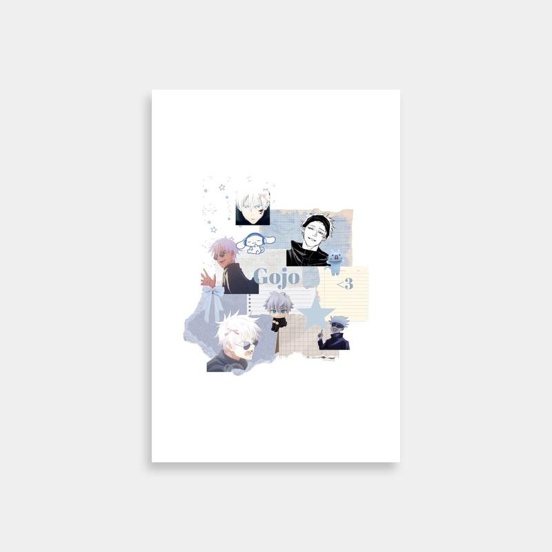 Satoru Gojo Jujutsu Kaisen Poster - Anime Character Collage Art