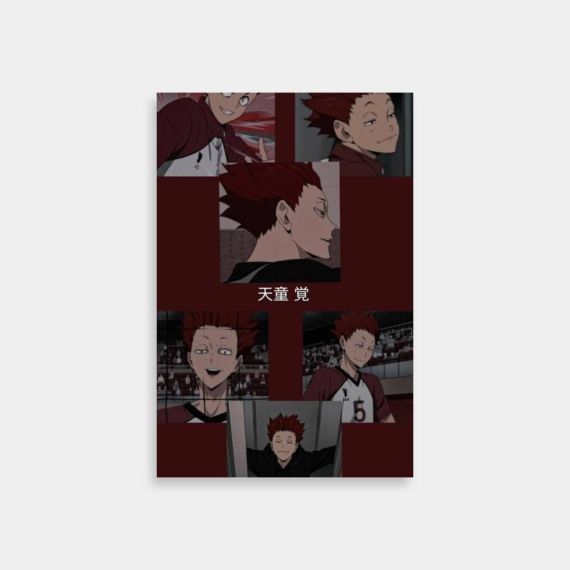 Tendou Satori Haikyuu Poster - Red-Haired Anime Characters