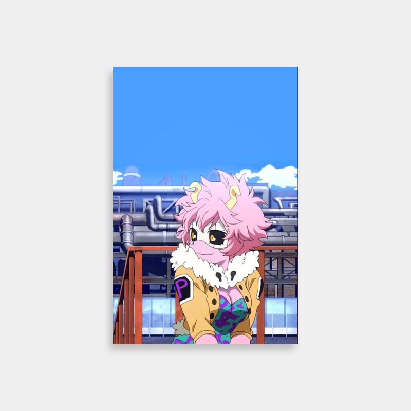Mina Ashido Sitting Under Blue Sky Poster - My Hero Academia Art