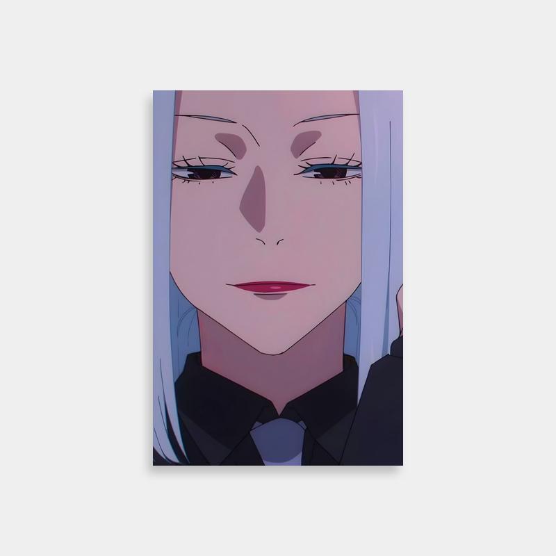 Mei Mei Anime Poster - White Hair & Blue Eyes Character
