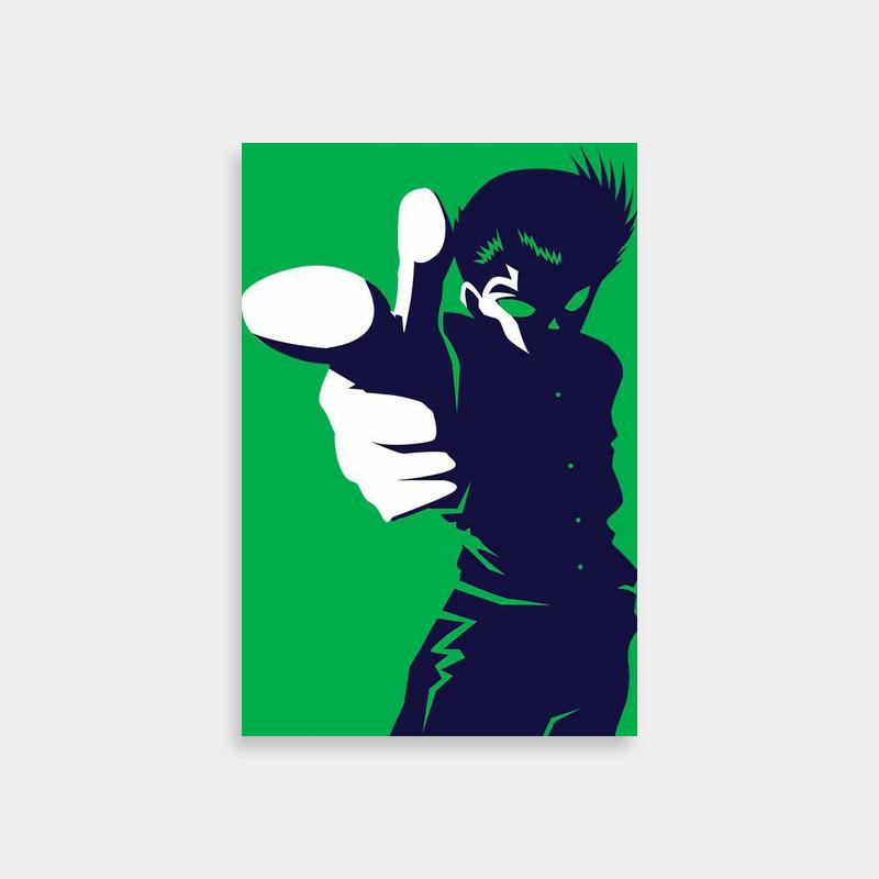 Yusuke Urameshi Yu Yu Hakusho Anime Poster - Tennis Racket Pose