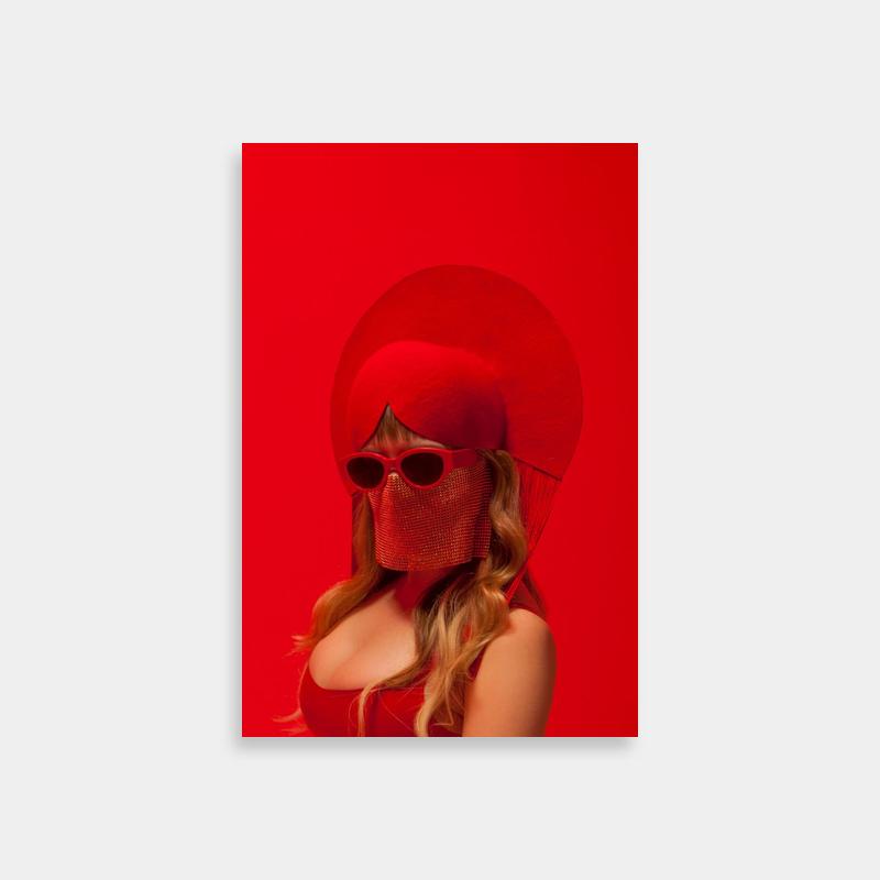 Mysterious Woman in Red Paprika Poster - Fashion Art