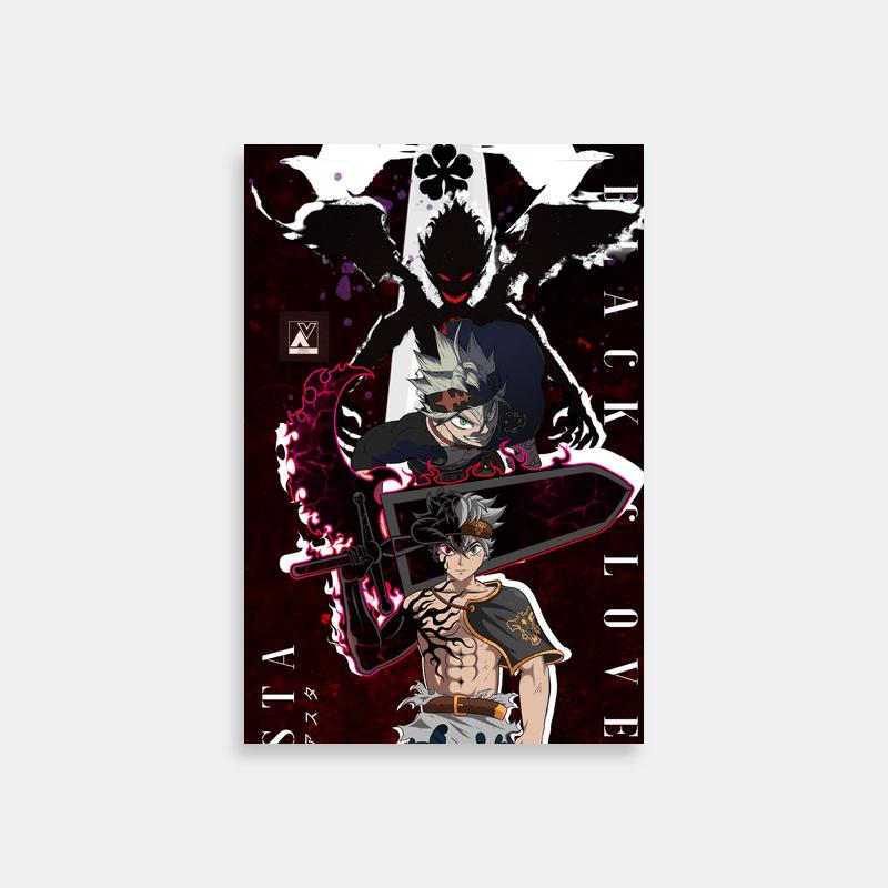 Black Clover Character Duo Art Print - Anime Action Poster