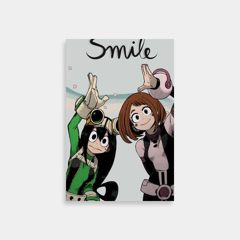 Tsuyu Asui & Friend Smile Poster - My Hero Academia Art