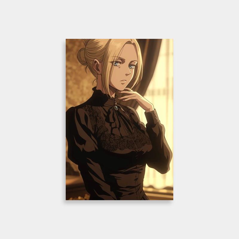 Annie Leonhart in Black Dress - Attack on Titan Anime Poster