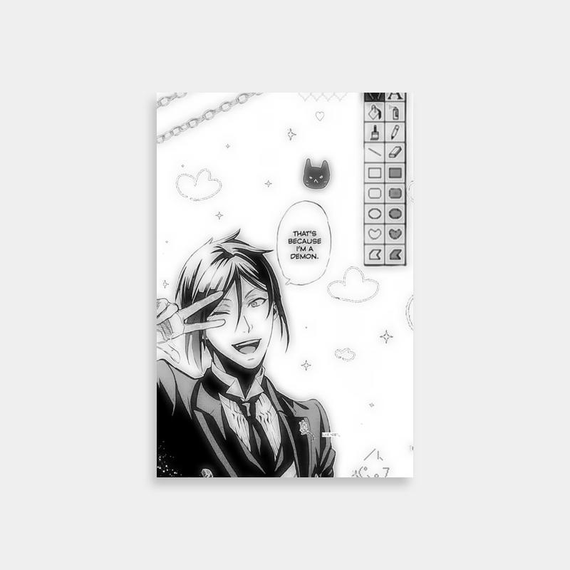 Sebastian Michaelis Black Butler Knife Poster - Anime Art Print