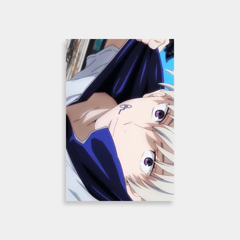 Toge Inumaki Jujutsu Kaisen Big Eyes White Hair Poster