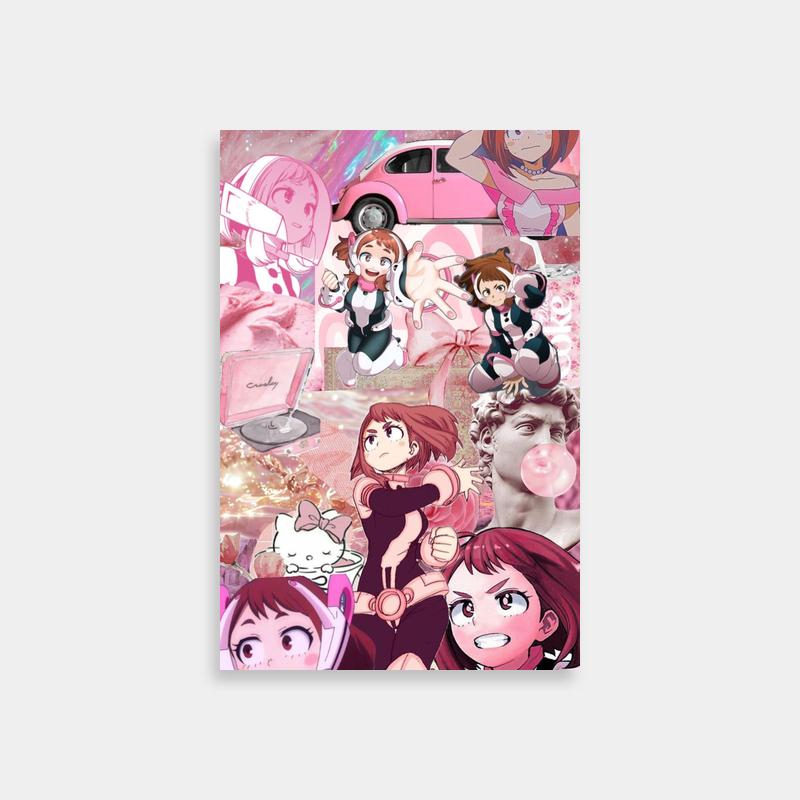 Ochaco Uraraka Pink-Haired Anime Poster - My Hero Academia Art