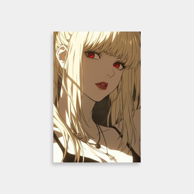 Misa Amane Death Note Poster - Red Eyes & Blonde Hair Anime Art