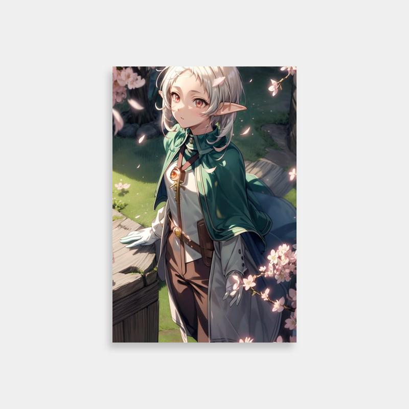 Sylphiette Mushoku Tensei Anime Poster - Floral Background Art