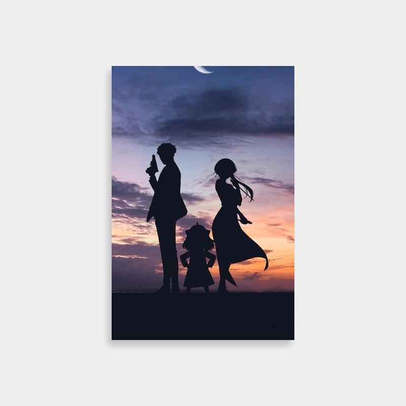 Yor Forger Spy x Family Anime Poster - Sunset Silhouette Art