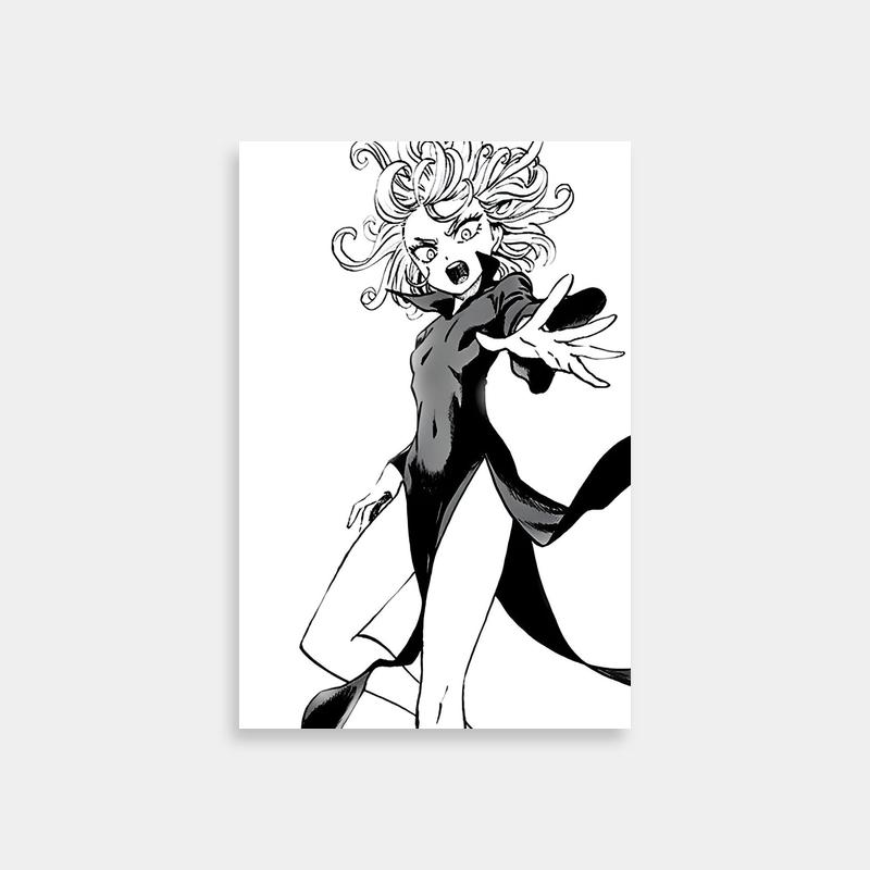 Tatsumaki Black & White Art Print - One Punch Man Manga Poster