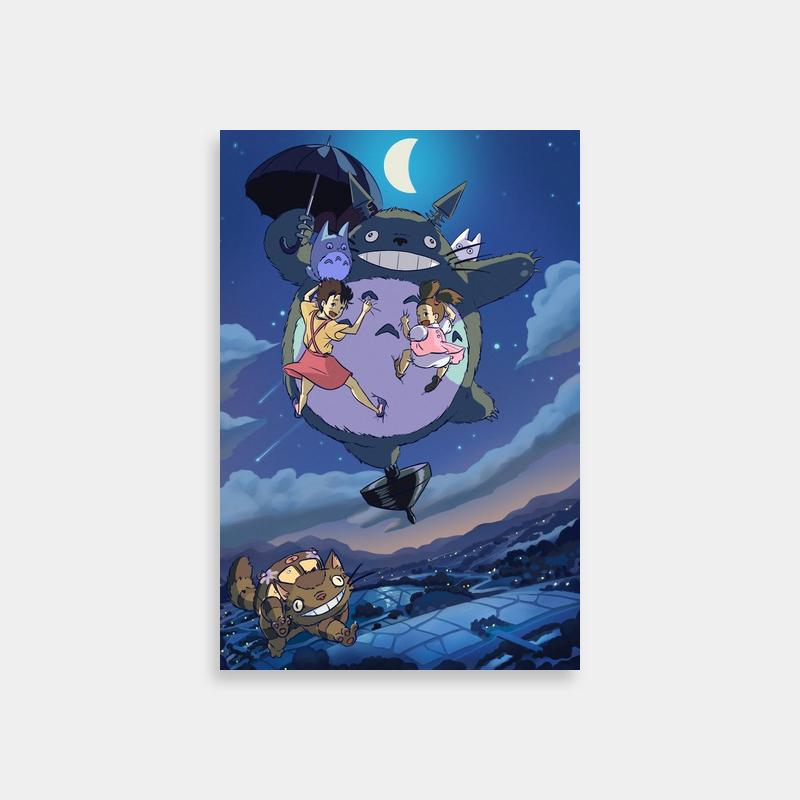 Spirited Away Flying Scene Poster - Yubaba Anime Wall Art