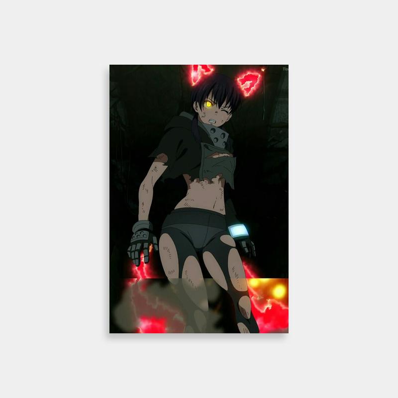 Tamaki Kotatsu Fire Force Neon Art Print
