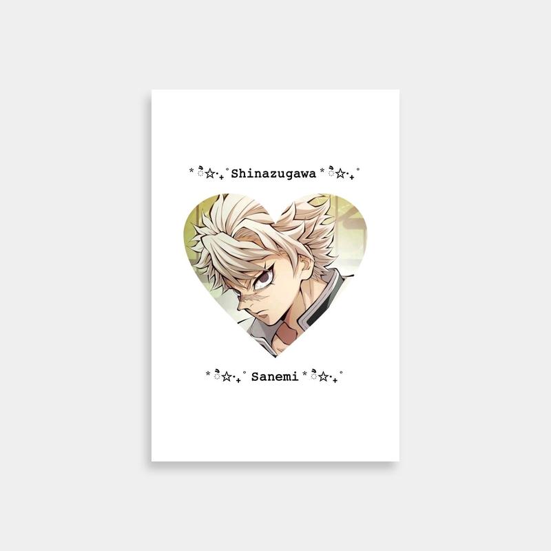 Sanemi Shinazugawa Demon Slayer Wall Art - Heart Hands Pose
