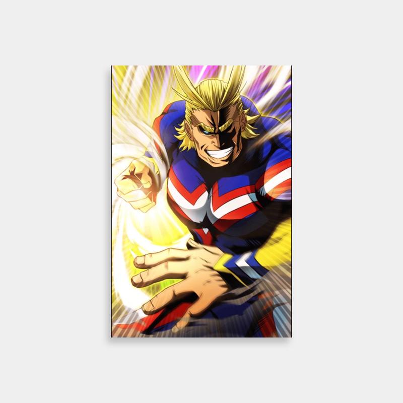 All Might Flying Action Poster - My Hero Academia Wall Art