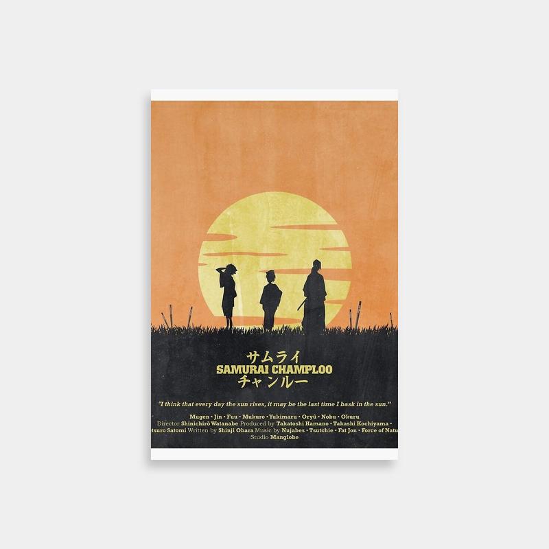 Samurai Champloo Silhouette Poster - Jin Anime Wall Art