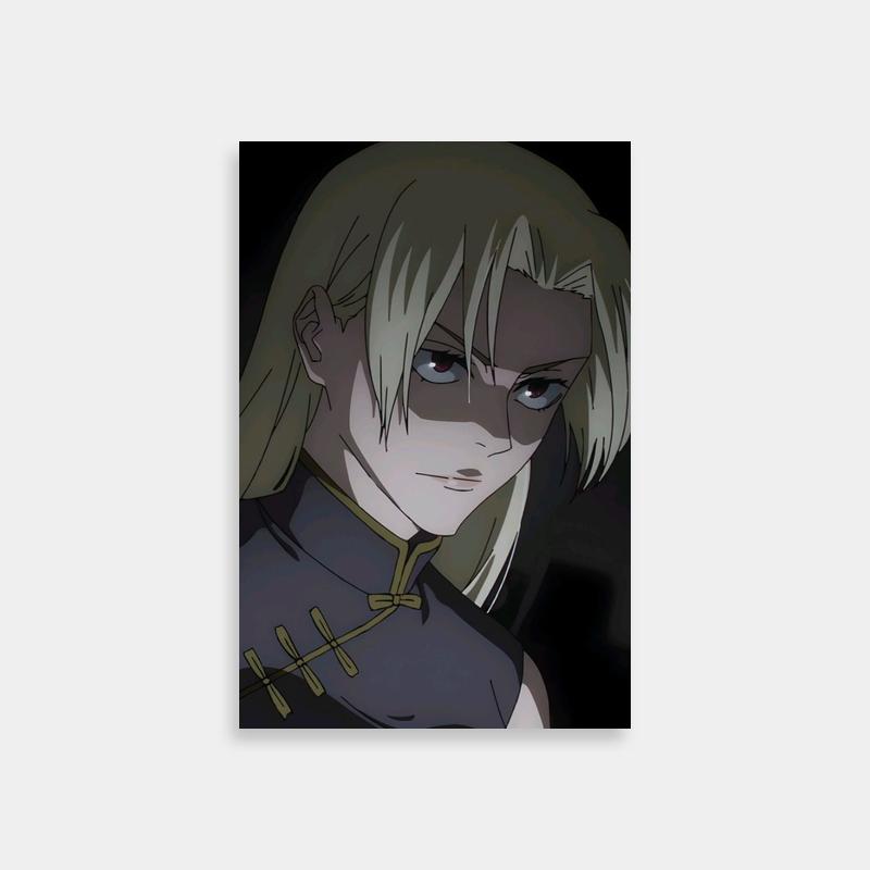 Yuki Tsukumo Blonde Hair Anime Character Poster