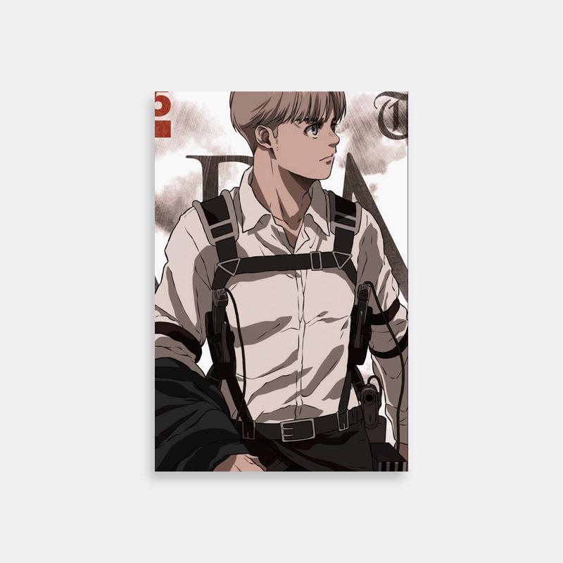 Armin Arlert Attack on Titan Poster - Blonde Character in Suspenders