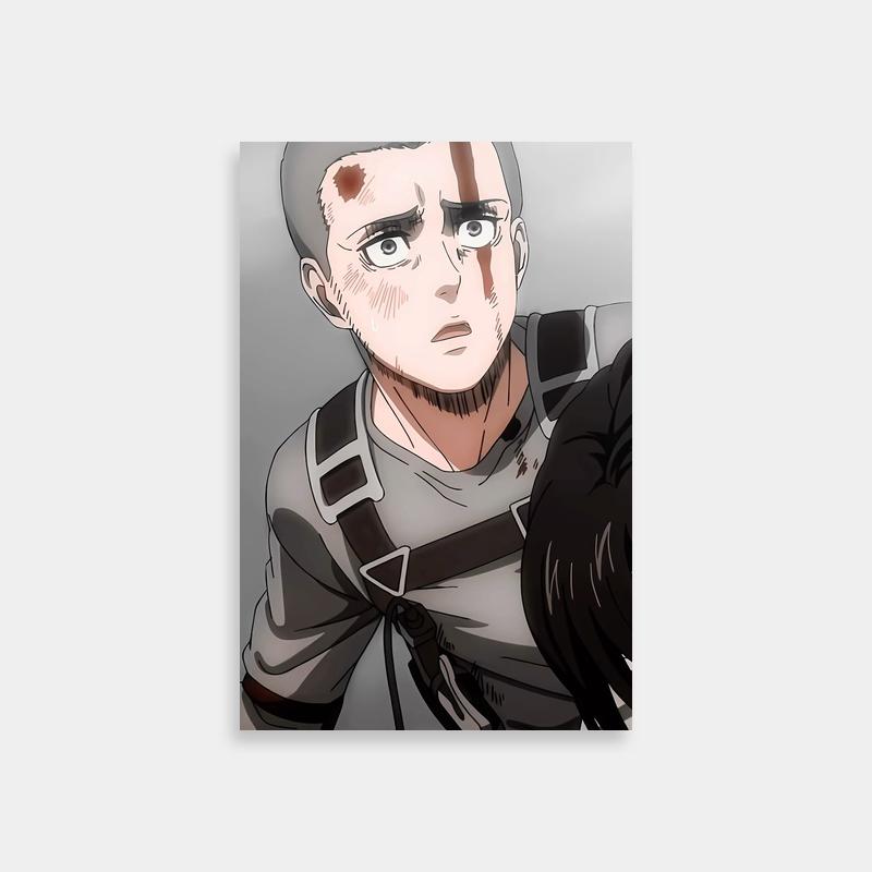 Connie Springer Attack on Titan Poster - Grey Hair Anime Character Art